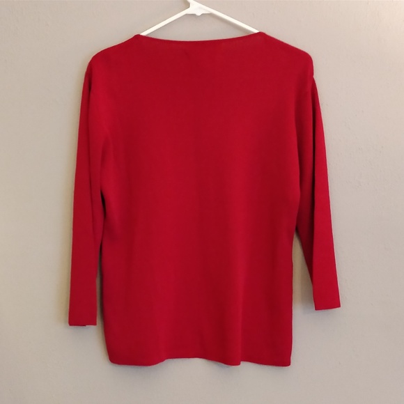 Joseph A embellished red sweater - Picture 6 of 7